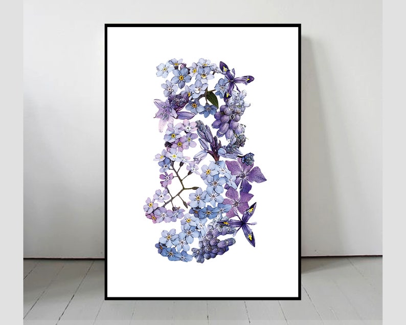 Lilac Wildflower Wall Art