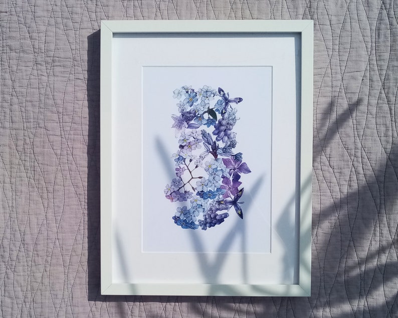 Lilac Wildflower Wall Art