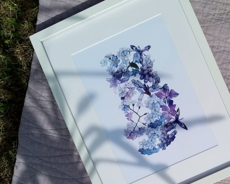 Lilac Wildflower Wall Art