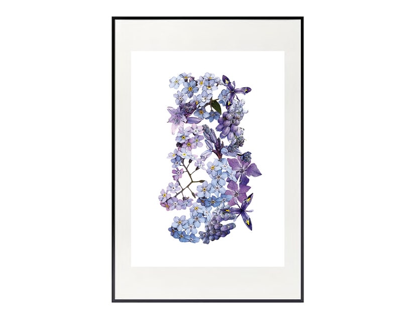 Lilac Wildflower Wall Art