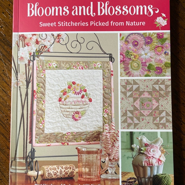 Blooms and Blossoms hand embroidery book by Meg Hawkey