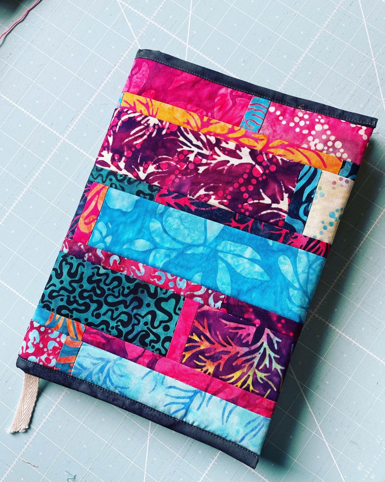Batik Fabric Journal Cover Bright Colors Blank Composition Etsy