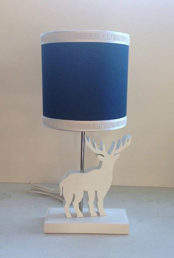 Handmade Deer Lamp Base Wooden Animal Desk Or Table
