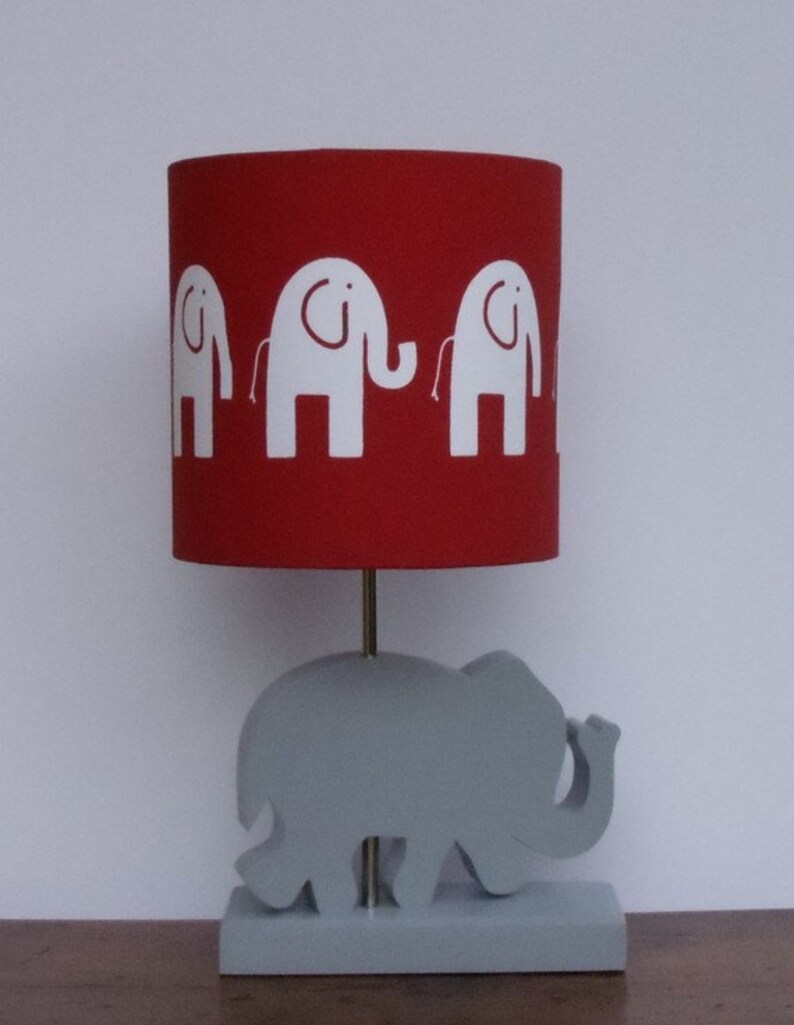 Elephant Lamp Base Handmade Wooden Animal Desk or Table Lamp Etsy
