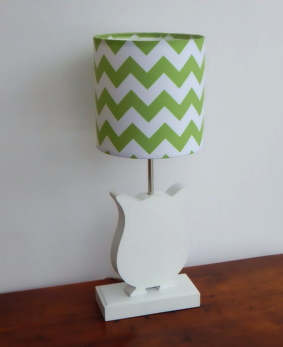 Handmade Owl Lamp Base Wooden Animal Desk Or Table