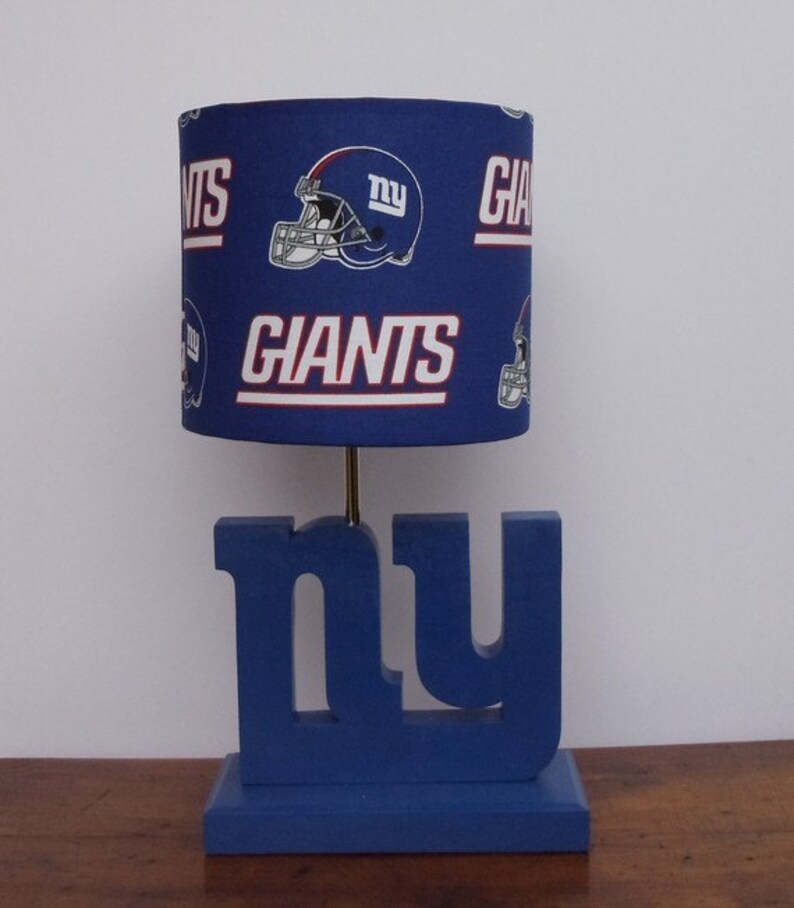 New York Giants Desk Or Table Lamp Base Sports Lamp Base Sports Bedroom Or Den Decor