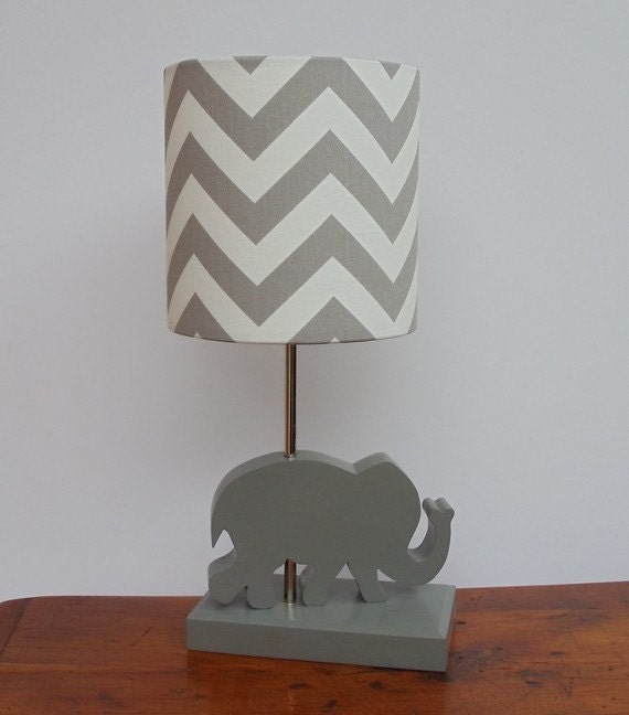 Elephant Lamp Base Handmade Wooden Animal Desk Or Table Image 0
