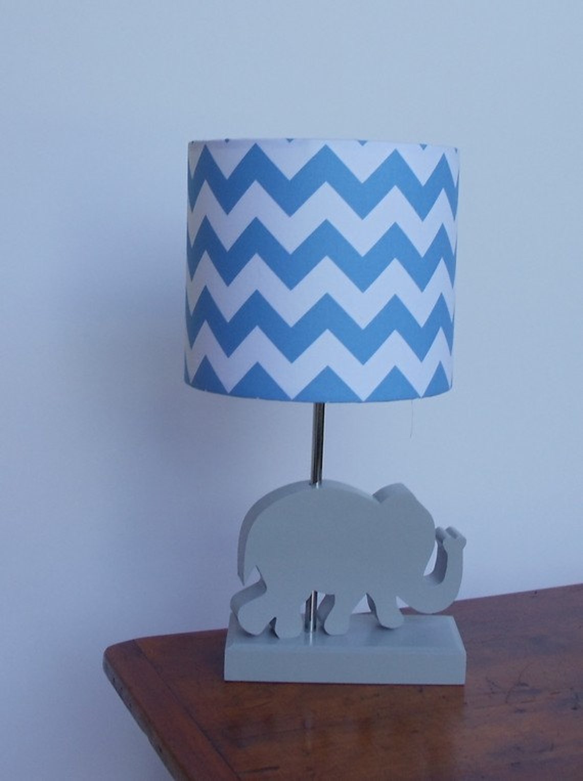 Handmade Small Blue/white Chevron Lamp Shade Nursery Etsy
