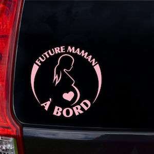Naklejka samochodowa Future Mom on Board Vinyl Naklejka samochodowa dostępna w wielu kolorach