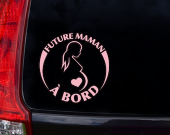 Bumper car sticker futur mama on board vinyl car sticker available in several colors