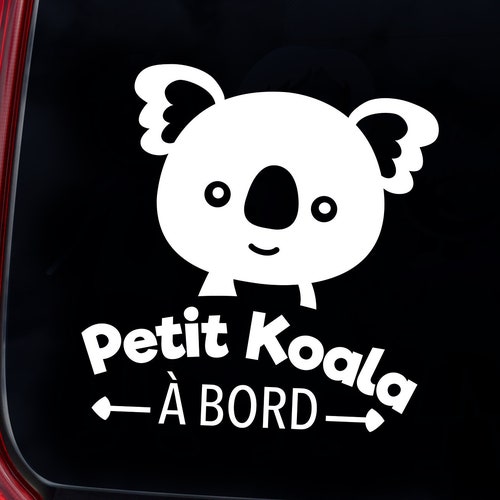 Autocollant Pour Voiture Petit Koala A Bord Bebe A Bord Vinyle Adhesif Pour Voiture