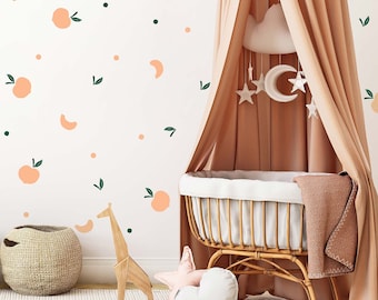 Peach wall stickers wall decal for kids and babies room walls
