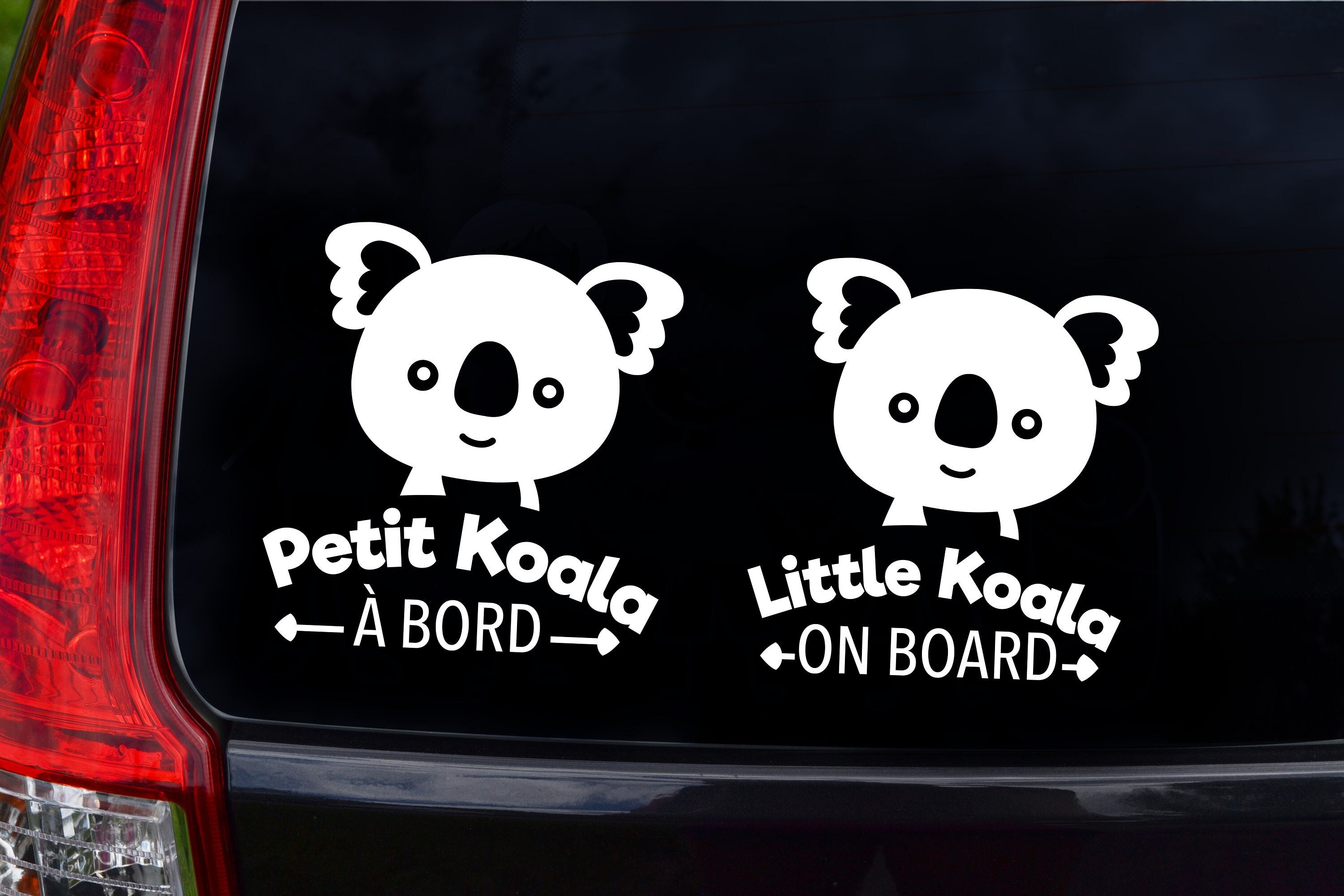 Pancarte voiture bébé à bord animal Koala avec ventouse sécurité