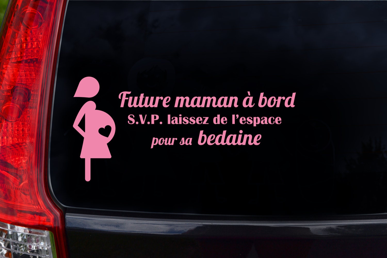 Autocollant pour voiture future maman à bord s.v.p laisser de l'espace pour  sa bedaine pour femme enceinte Français et Anglais -  France