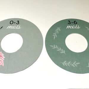 6 closet or wardrobe dividers to separate baby's clothes by sizes flowers and foliage theme image 4