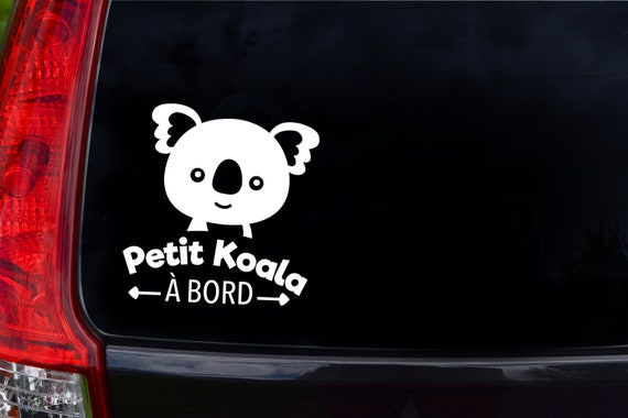 Adesivo bimbo a bordo per auto piccolo koala a bordo adesivo per auto in  vinile disponibile in molti colori -  Italia