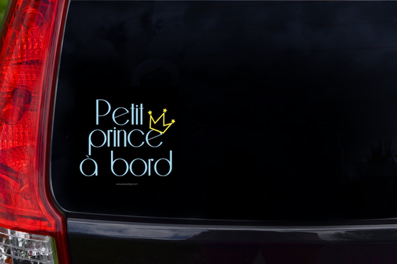 Family and child on board Car sticker Little Prince on board baby boy on board Prince Family car sticker
