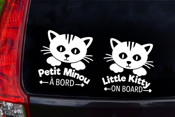 Autocollant pour voiture petite famille à bord personnalisé en découpe sur  vinyle autocollant disponibles en plusieurs couleurs -  Canada