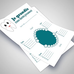 Blue teething chart for boy with tooth illustration for remembrance of thrust milk teeth date