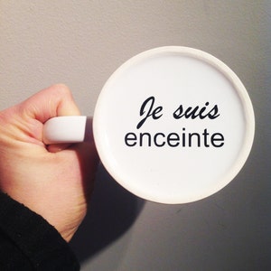 Annonce de grossesse autocollant pour tasse je suis enceinte pour annonce de grossesse en vinyle autocollant noir ou blanc