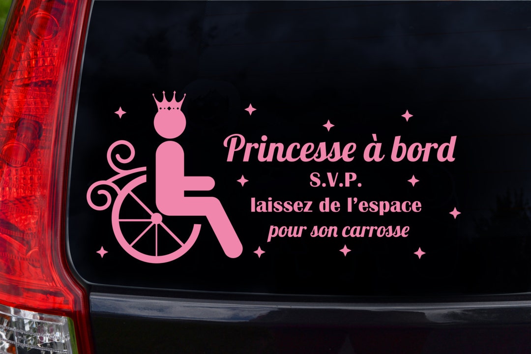 Acheter Autocollant de voiture motif princesse à bord, décoration de  carrosserie de voiture, fenêtre de porte de voiture