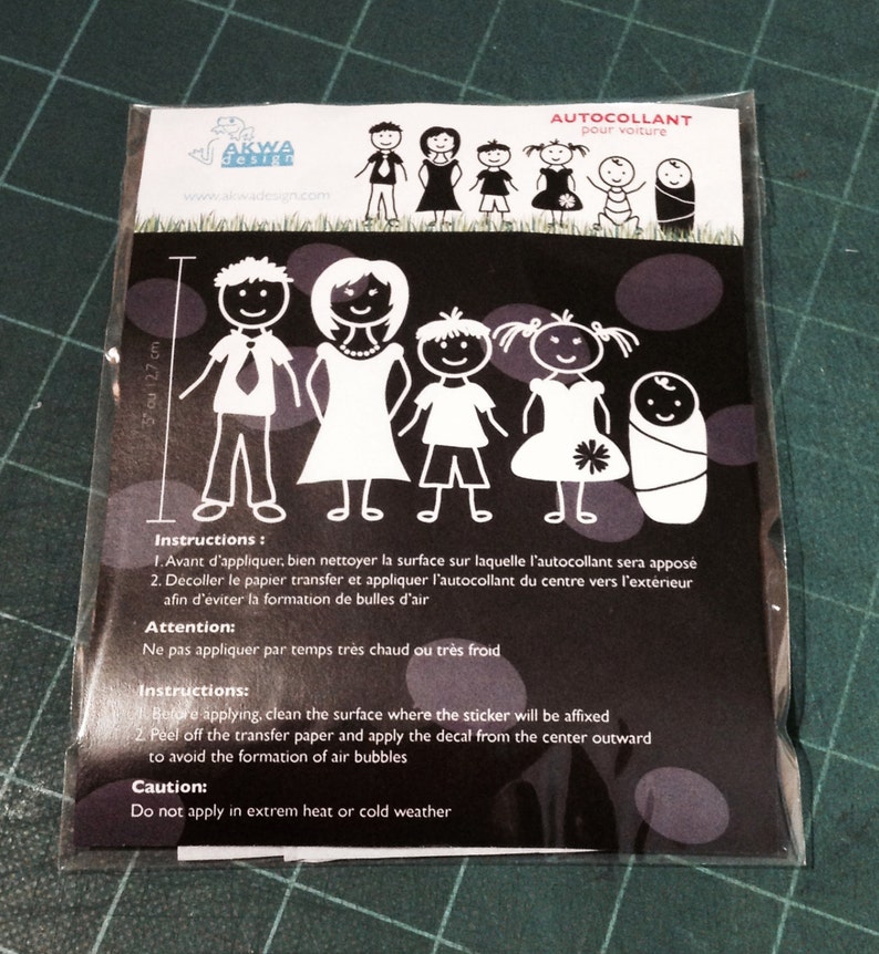 Autocollant pour voiture petite famille à bord personnalisé en Etsy