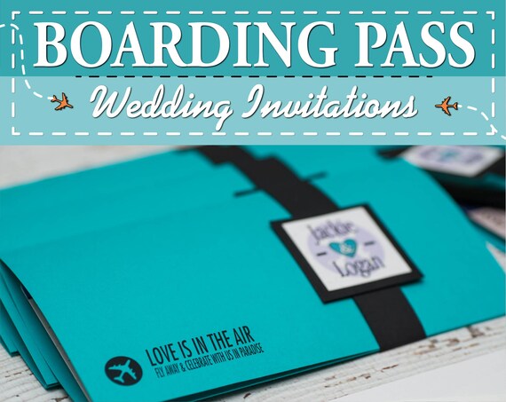 Boarding Pass Wedding Invitations For Destination Weddings Etsy