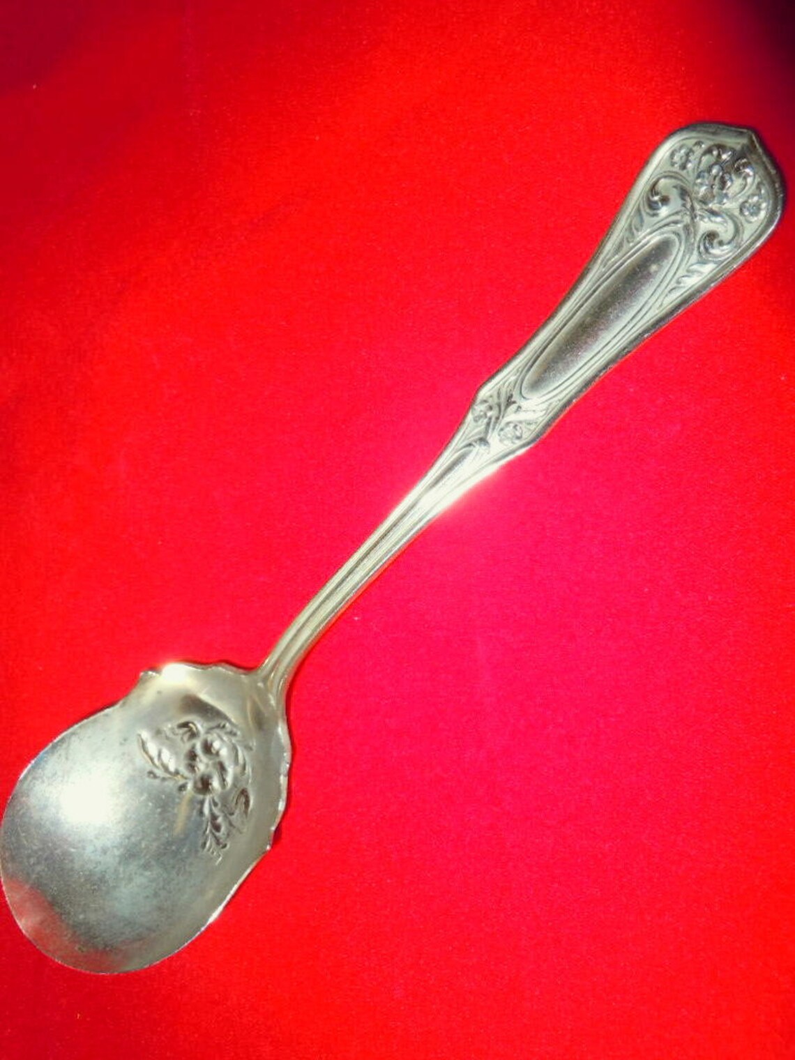 Antique Rogers Nickel Silver Sugar Spoon Ca 1910 Etsy