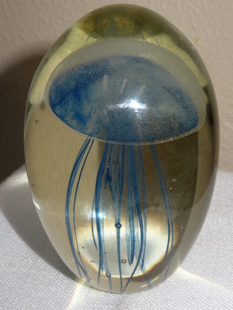 Vintage Jellyfish Paperweight Dynasty Etsy