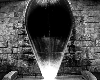 Black and White Fountain - Architecture Prints Black and White 8x10 to 24x36 Art Prints Ready to Frame and Hang