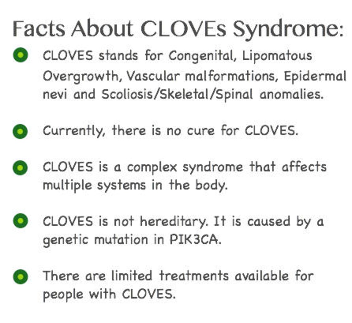 CLOVES Syndrome Awareness 1 Square Pendant ONLY Four Leaf Clover