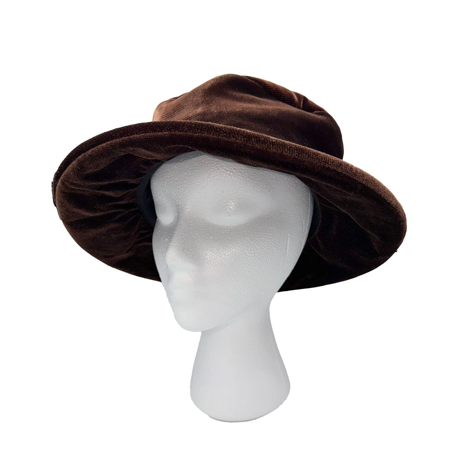DREA KADILAK Women\'s Classic Style Black Rolled Velvet Edge HAT 6\
