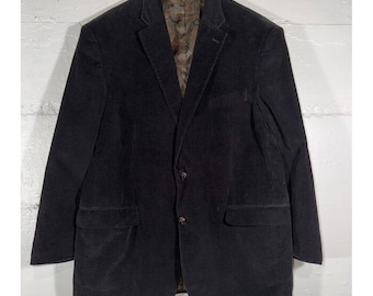 Vintage Lauren Ralph Lauren Corduroy Blazer Sport Coat Elbow Patches Paisley 90s