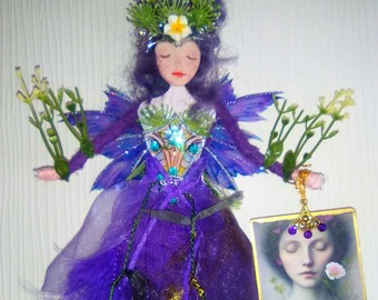 OOAK Handmade Mixed Media Spirit Art Doll Goddess - Spiritual growth