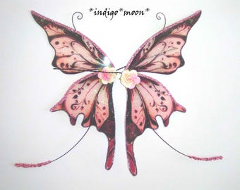 Ailes de fée scintillantes faites à la main pour poupées, embellissements de poupées d'art fantastique