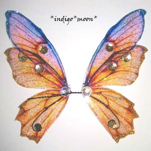 OOAK Gorgeous Handmade Sparkly Fantasy Fairy Wings For Dolls