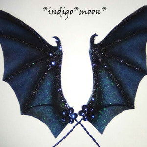 OOAK Handmade Fantasy Dark Goth Fairy Bat Wings For Dolls