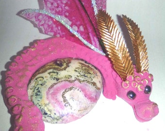 OOAK Handcrafted Fantasy Fairy Dragon Reptile with Fairy Wings