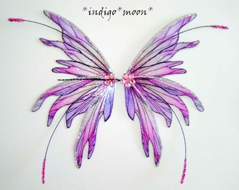 Alas de hada brillantes de fantasía hechas a mano OOAK para muñecas