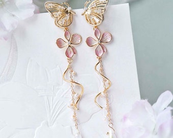 Fairy Pixie Fantasy Handmade Butterfly Fairy Wing Earrings