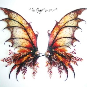OOAK Handmade Sparkly Fantasy Fairy Bat Dragon Wings For Dolls