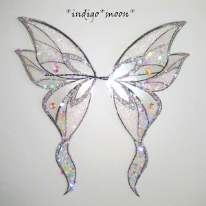OOAK Handmade Beautiful Fantasy Iridescent Transparent Sparkly Fairy Wings For Dolls