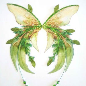 OOAK Handmade Sparkly Fantasy Forest Fairy Wings For Dolls