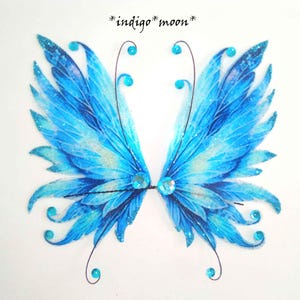 OOAK Gorgeous Handmade Sparkly Fantasy Fairy Wings For Dolls