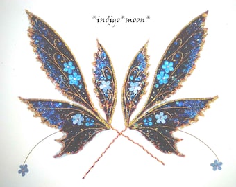 Handgemaakte sprankelende feeënvleugels voor poppen, fantasiekunstpopversieringen