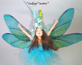 OOAK One Of A Kind Handmade miniature Fairy art doll with wings