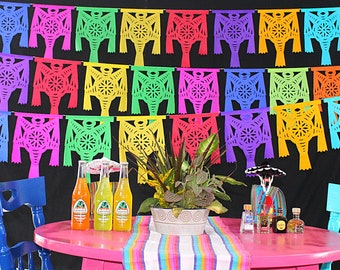 Mexican Papel Picado Banners: Christmas Posada Fiesta Decor, 5 PK