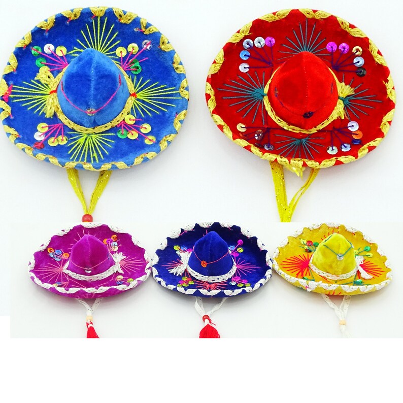 Party Hüte Mini Mexican Sombrero Hüte - 4er Set B Produktbild-Vorschau 10