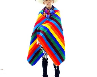 Mexican Blanket, 34X77 Inches, Authentic Mexican Fabric From Mexico, Cinco de mayo, Fiesta decoration,Wedding Decor, Gift for mom