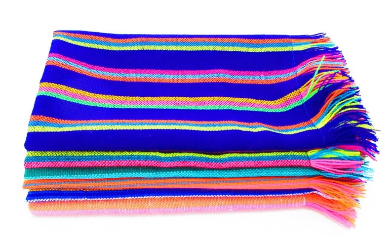Mexican Napkins Bulk Set of 6 Assorted Colors Fiesta Decor | Etsy